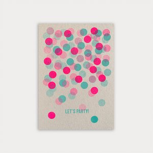 Postcard / Confetti / Let's Party! / Eco paper