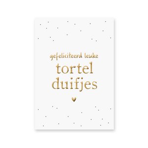 Karte Lovebirds | Goldfolie