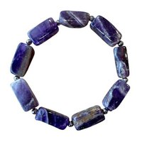 Ladies bracelet amethist with large natural stones