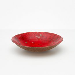 Large decorative bowl made from recycled oil drums, available in various colors including black, red, blue, orange, turquoise, green, and more. Upcycled design with a unique, rustic appearance.