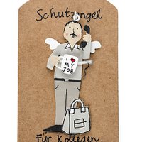 Schutzengel auf Karte "Für Kollegen" 9 cm VE 8