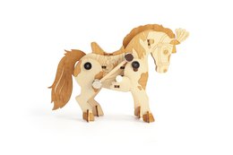 CAVALLO MECCANICO MODELLO IN LEGNO 3D