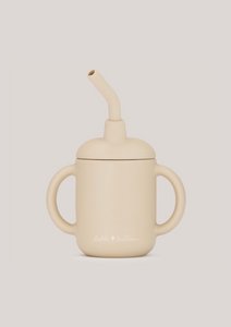 Schnabeltasse aus Silikon - Austernbeige