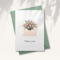 Seed paper greeting card - Flower envelope