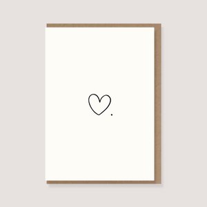 Folded card with envelope - "Heart."