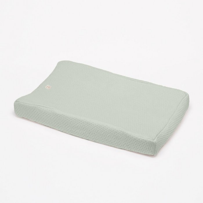Aankleedkussenhoes light green - Soft Dots