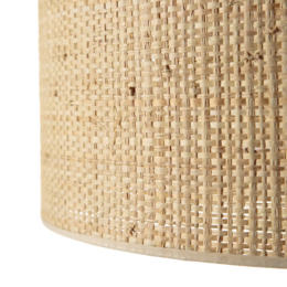 Raffia en keramische tafellamp