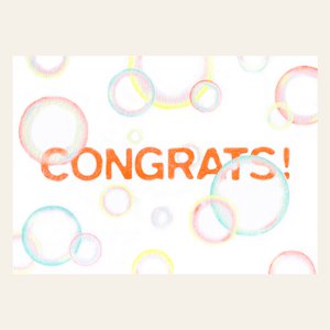 Risographie Postkarte – Congrats – DIN A6