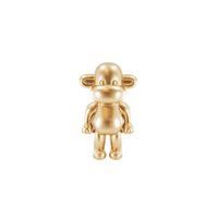 Ornament - Monkey Figurine 'The Legend'- Polyresin - Gold - 11x7x19cm