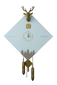 Cuckoo Clock - Black Forest - White/Gold