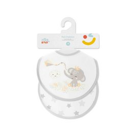 PACK 2 BABEROS - 20X20 - CACHIRULO ESTRELLAS - GRIS