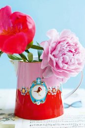Mug Small Love Birds Medallion Red-Pink 150ml
