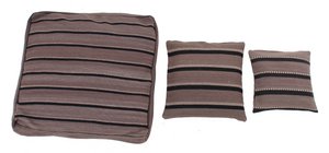 Hazan Kelim Kussen Strepen Beige Grijs