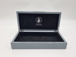 Juego de cajas para joyas / cajas de almacenamiento "gris" noble alto brillo