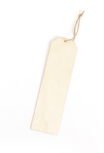 LESEZEICHEN AUS SPERRHOLZ MIT JUTEFADEN 190x50x2mm