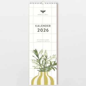 Wall calendar 2026 with hand-drawn flowers, FSC