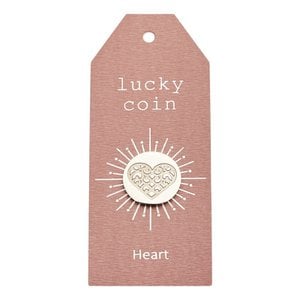 Coin-"lucky coin"-stainless steel-heart