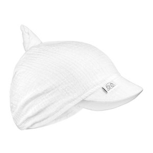 Muslin visor scarf tied - cream