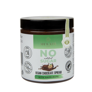 MULATE LEICHTE VEGANE SCHOKOLADENCREME MIT HASELNÜSSEN
