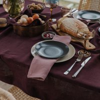 Woodrose linen napkin set of 2