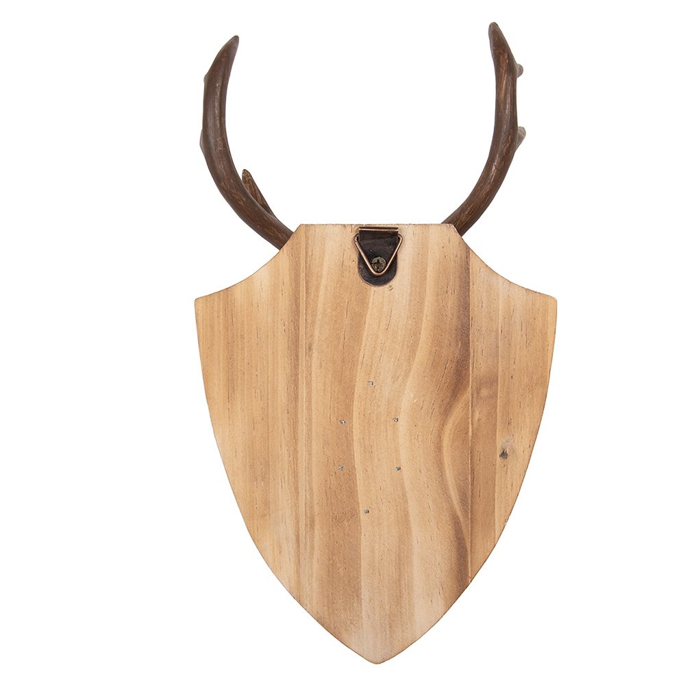 Decoratie Beeld Hert 21x14x36 cm Bruin Hout