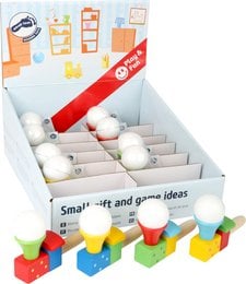 A wooden train-themed display with colorful blocks and shapes, suitable for kids' toys.

The image shows a wooden train-themed display with various colorful blocks and shapes. The display includes a train-shaped structure with different compartments, as well as separate wooden blocks in various shapes and colors. This product appears to be a creative and educational toy for children, encouraging imaginative play and exploration of shapes, colors, and patterns.
