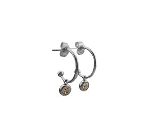 Oorringen Diamantje - Zilver