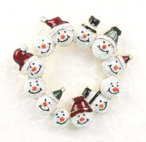 Brooch Snowmen
