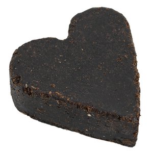 Bernsteinblockherz schwarzer Bernstein