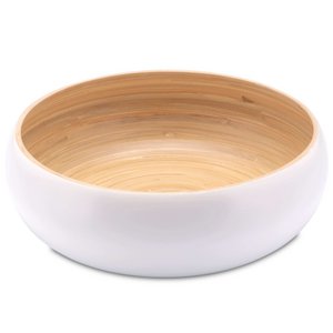 Obstschale aus Bambus Holz – Dekoschale mit farbiger Lackierung