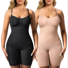 Sculpting Bodysuit Shapewear - Mid Thigh - Black