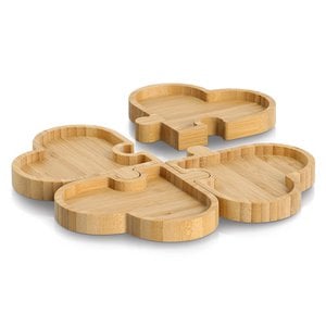 Snack plate "Hearts", bamboo FSC 100%