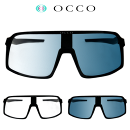 Black rectangular sunglasses with photochromic lenses that adjust to lighting conditions. The sunglasses have a sleek, modern design with a bold frame and tinted lenses.