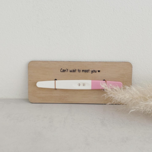 Schwangerschaftsankündigungsschild aus Holz · Ich kann es kaum erwarten, Sie kennenzulernen