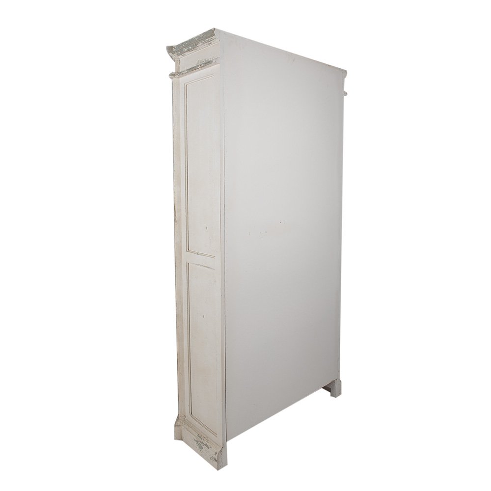 Kast Beige Zwart, Hout en Metaal 102x42x190 cm