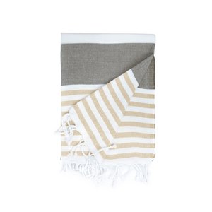Hamam Marine Towel, 100% cotton, 100 x 180 cm. Brown/Cream