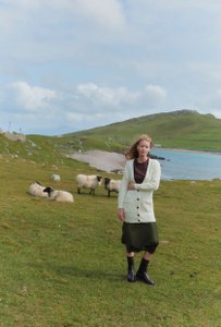 Delphi Aran Boyfriend Cardigan - Cream