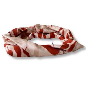 Twist Bandeau "Cognac Leaf" - Bamboo cotton