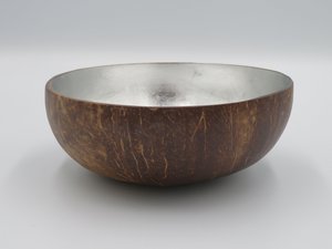 Kokosnussschale silber