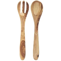 Olive Wood Salad Servers - Handcrafted Set