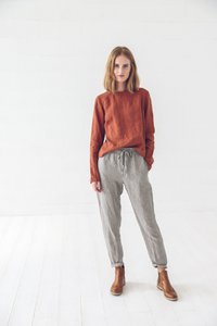 Casual Linen Pants for Women, Classic Shape Linen Trousers