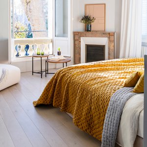 MALO ocher quilted bedspread