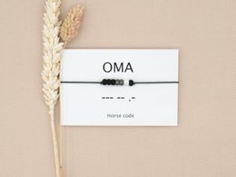 Morse code armband Oma (zilver,rosé goud,goud)