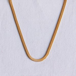 Flat “Snake” chain 3mm - gold color
