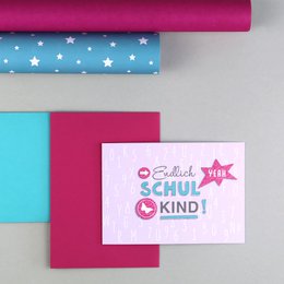 Einschulungskarte Schulkind Lotta