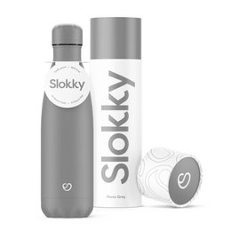 Slokky Mono Grey Bottle & Lid - 500ml