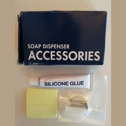 Soap dispenser with 250ml and 500ml capacity, made of durable materials for skin care tools. Includes silicone glue for easy installation.