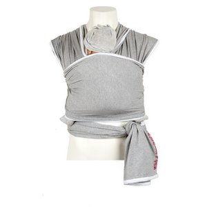 Babyschlinge Graue Melange - weiß