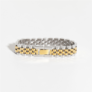 Yura - Woven Gold Silver Watch Chain Bracelet