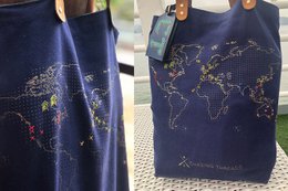 Stitch Tote Bag - Navy